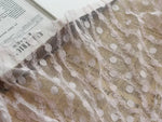 tissu dentelle brodée pois 3d tulle maille jacquard rayé été vocation plage blanc rose