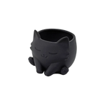 pot fleurs forme chat noir blanc pot succulentes plantes vertes décoration intérieure moderne mignonne