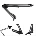 support articulé microphone lampe métal noir industriel fixations vis utilitaire