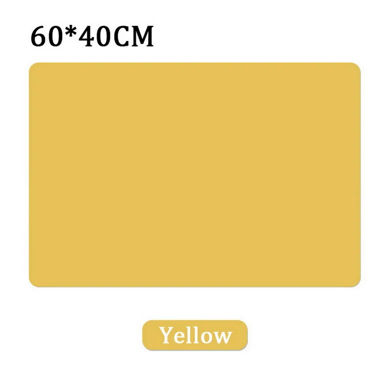 tapis table silicone opaque moderne 60x40cm 40x30cm vert jaune gris bleu