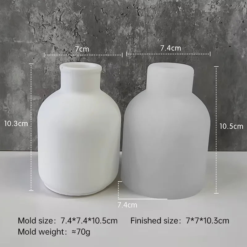 moule silicone diy vase blanc moderne minimaliste décoration artisanal fleur sèche