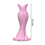 vase décoratif moderne minimaliste motif ondulé spirale opaque fleurs lilas violet table maison salon