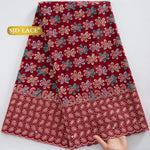tissu dentelle multicolore brodé fleurs motifs géométriques translucides élégants occasionnels soirée mariage