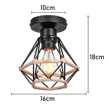 lampe moderne tissu tressé marron clair ampoule led cuisine salon