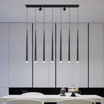Suspension lumineuse moderne noire led minimaliste éclairage intérieur décoration maison 20 sources lumineuses
