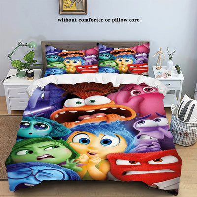 Parure de housse de couette 260x240 Inside Out 2 avec personnages Joie Tristesse Embarras