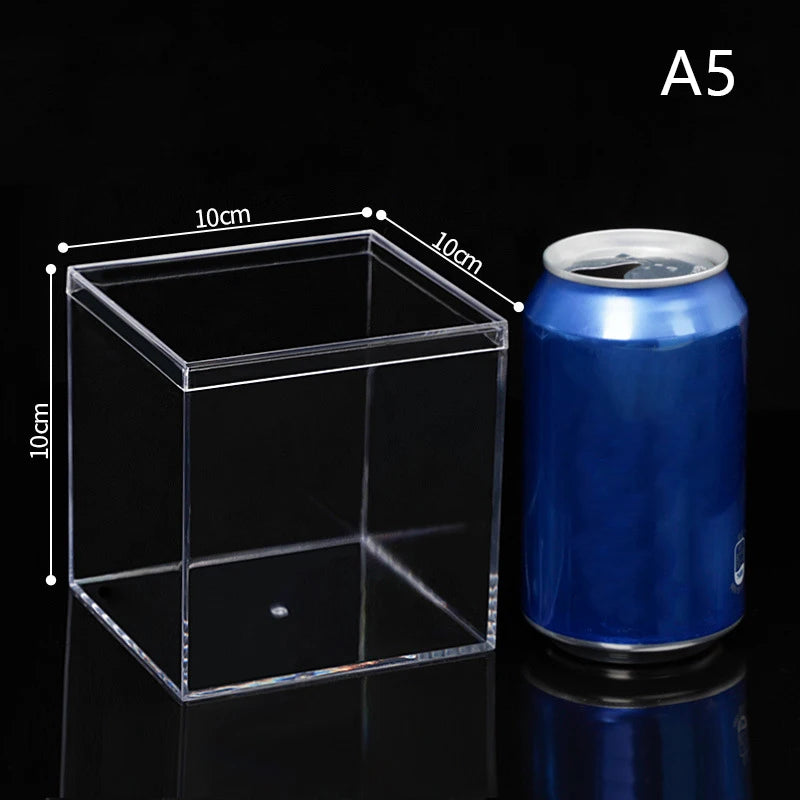 boîtes bijoux transparentes modernes boîtes rangement acrylique conteneurs stockage sans motif sacs bonbons