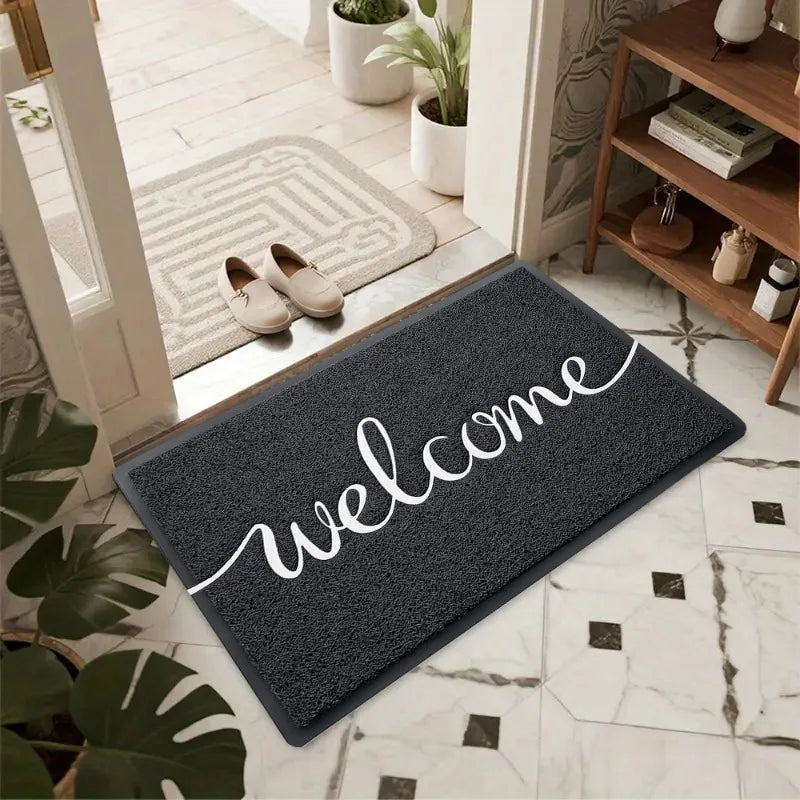 tapis bienvenue moderne noir blanc antidérapant extérieur intérieur 30x50cm 40x60cm