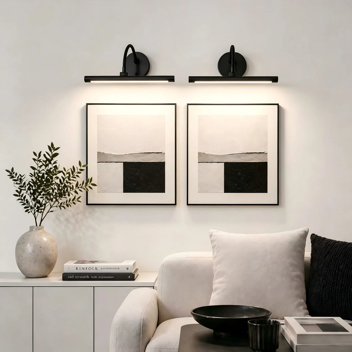 lampe murale flexible noire moderne fixée mur éclairage quotidien aluminium haute qualité flux lumineux