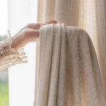 rideau moderne beige clair opaque fenêtre salon chambre tissu coton polyester