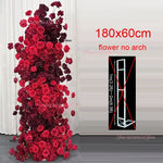 arche decorative fleurs artificielles rouge bordeaux decoration maison event anniversaire mariageintérieur classic