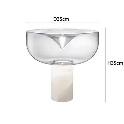 lampe table led transparente moderne base métallique interrupteur tactile vde certifié flux lumineux variable