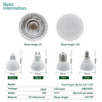 ampoules led e27 e14 mr16 gu10 6w blanc mat moderne 24 120 degrés 220v