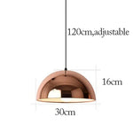 suspension lumineuse moderne rose doré brillante métallique câble noir éclairage scandinave e27