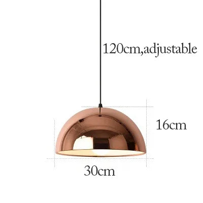 suspension lumineuse moderne rose doré brillante métallique câble noir éclairage scandinave e27