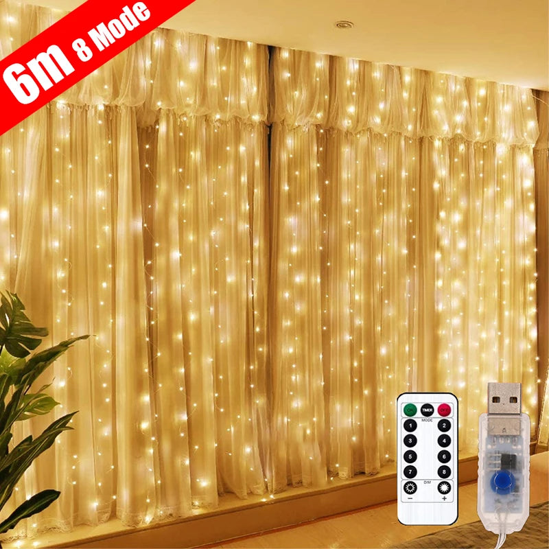 rideau lumineux led blanc multicolore tulle translucide modernes 100 leds télécommande adaptateur usb