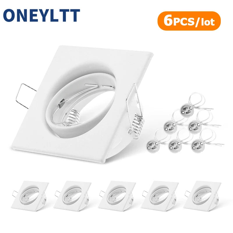 spots encastrables led réglables moderne blanc noir nickel 6pcs gu10