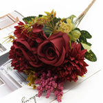 bouquet fleurs artificielles roses marguerites décoration mariage anniversaire extérieur intérieur