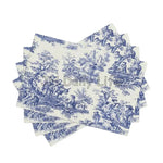 serviettes table toile jouy bleu clair classiques résistantes 12x18 pouces vintage