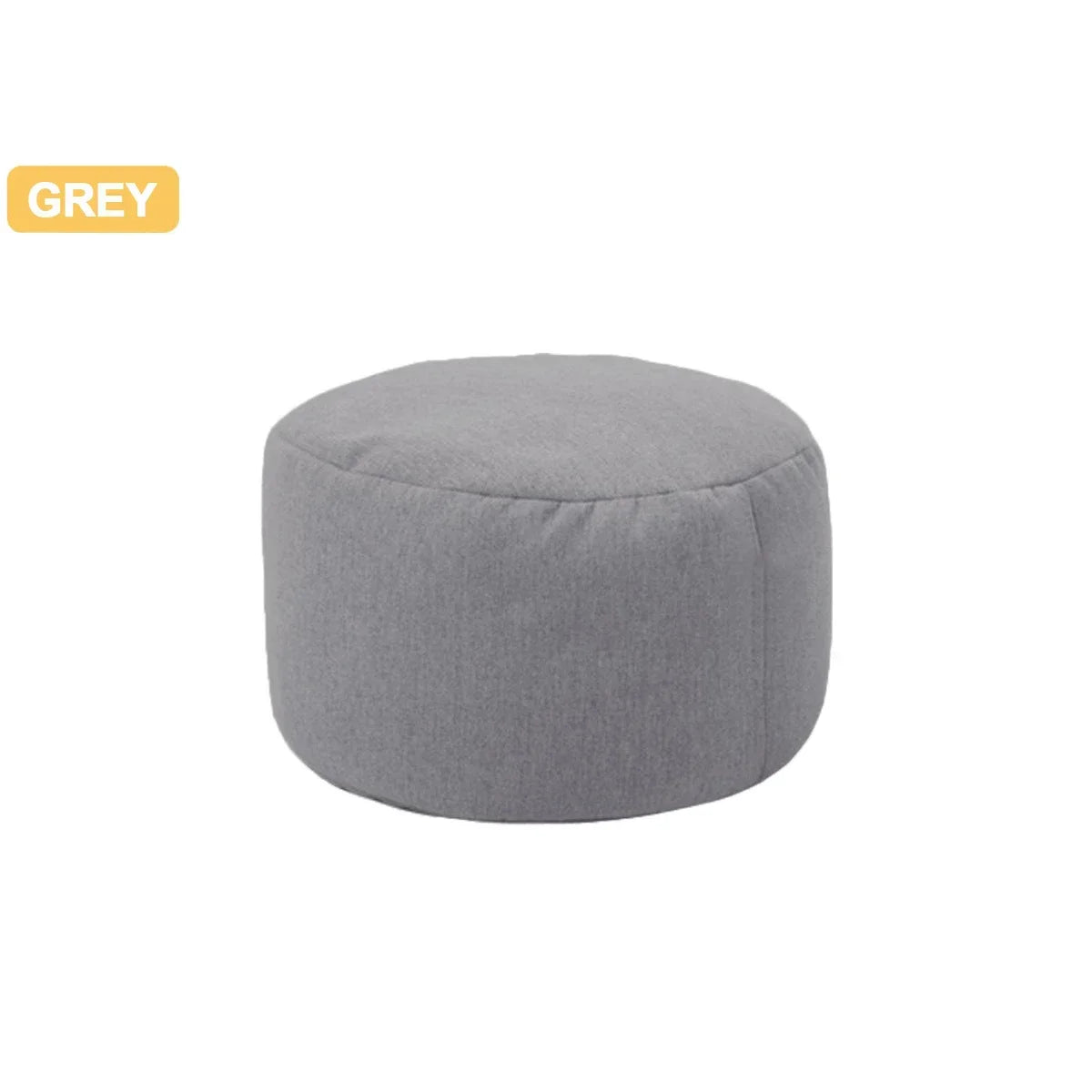 coussin rond uni bleu gris moderne confortable tissu coton polyester zip intégré