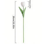 décoration intérieure moderne bouquet tulipes artificielles blanc vert 39cm mariage maison