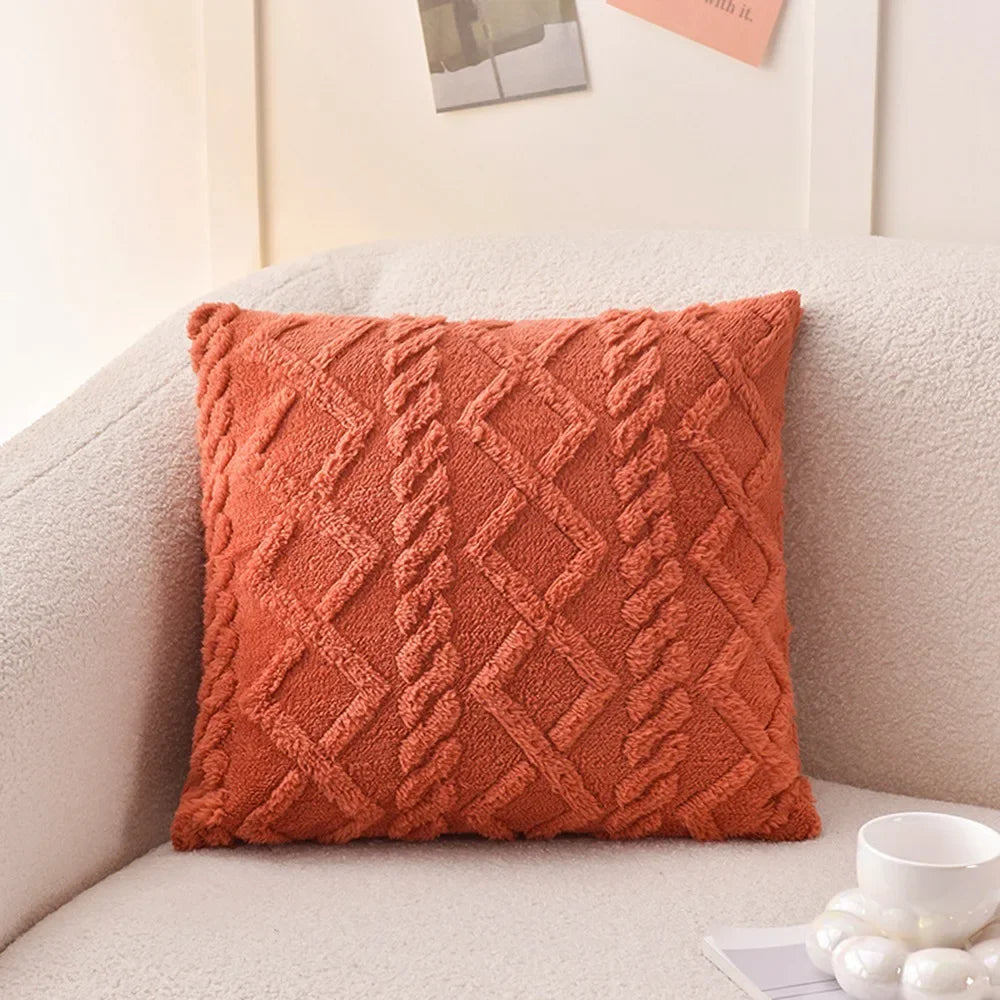 coussin siège carré beige motif doux confortable amovible lavable 45x45cm
