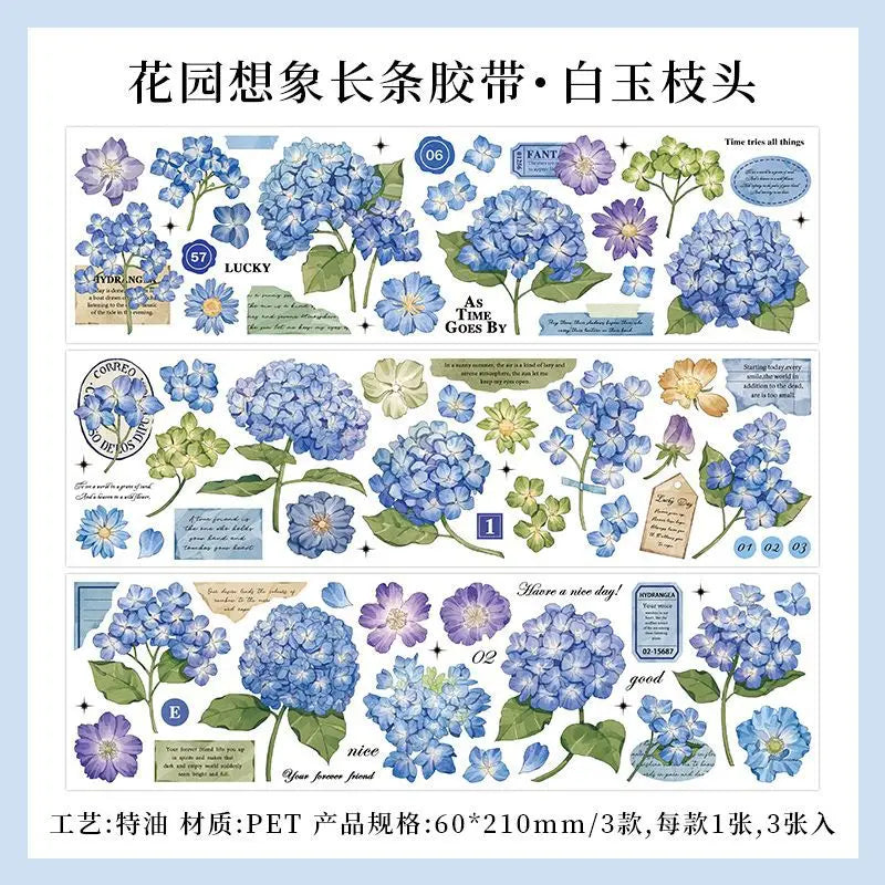 autocollants fleurs papillons texte vintage romantique bleu rose marron blanc pièces