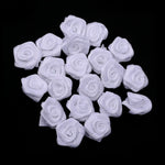 fleurs artificielles roses polyester clips décorations mariage anniversaire intérieur 1.5cm