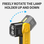 lampe poche rechargeable led jaune puissance 10w lumiere 350m lumens abs nocturne portative
