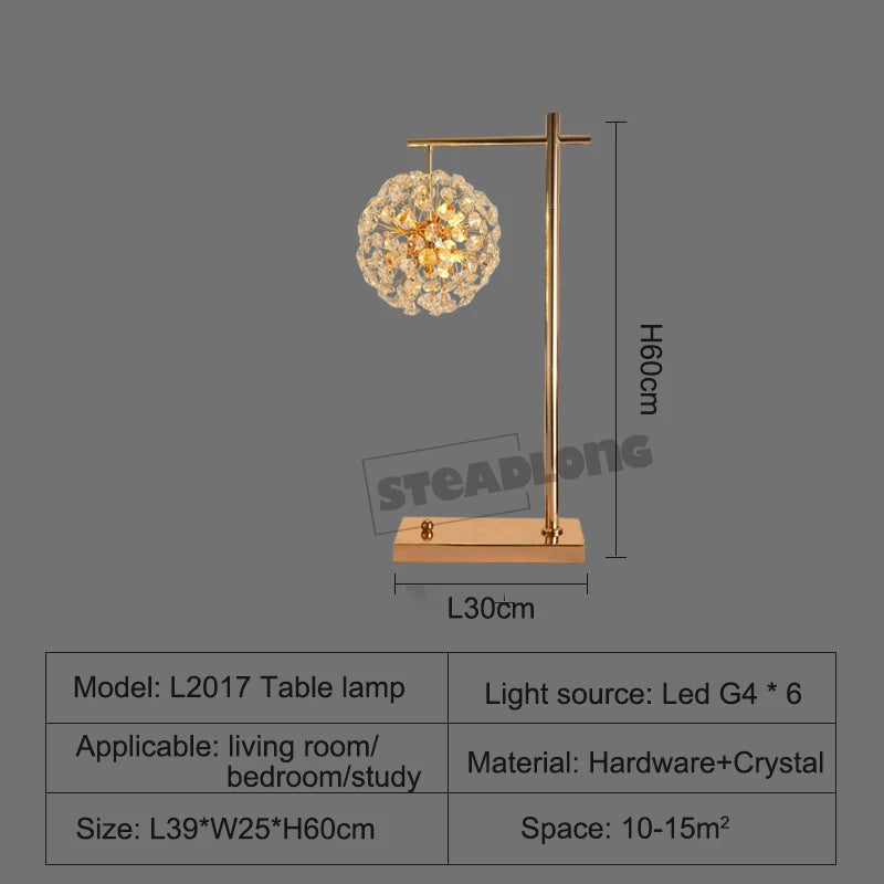 lampe sol moderne or cristal élégante base plate chambre coucher led