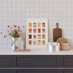 affiche moderne toast illustration minimaliste toile blanche chambre salon decoration