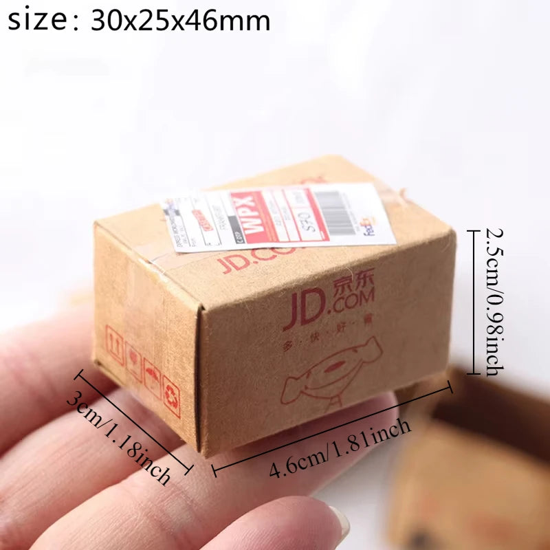 miniatures colis FedEx DHL Amazon UPS EMS STO SF express carton papier opaques logos