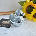décoration maison canard miroirs disco rose or argent festif moderne