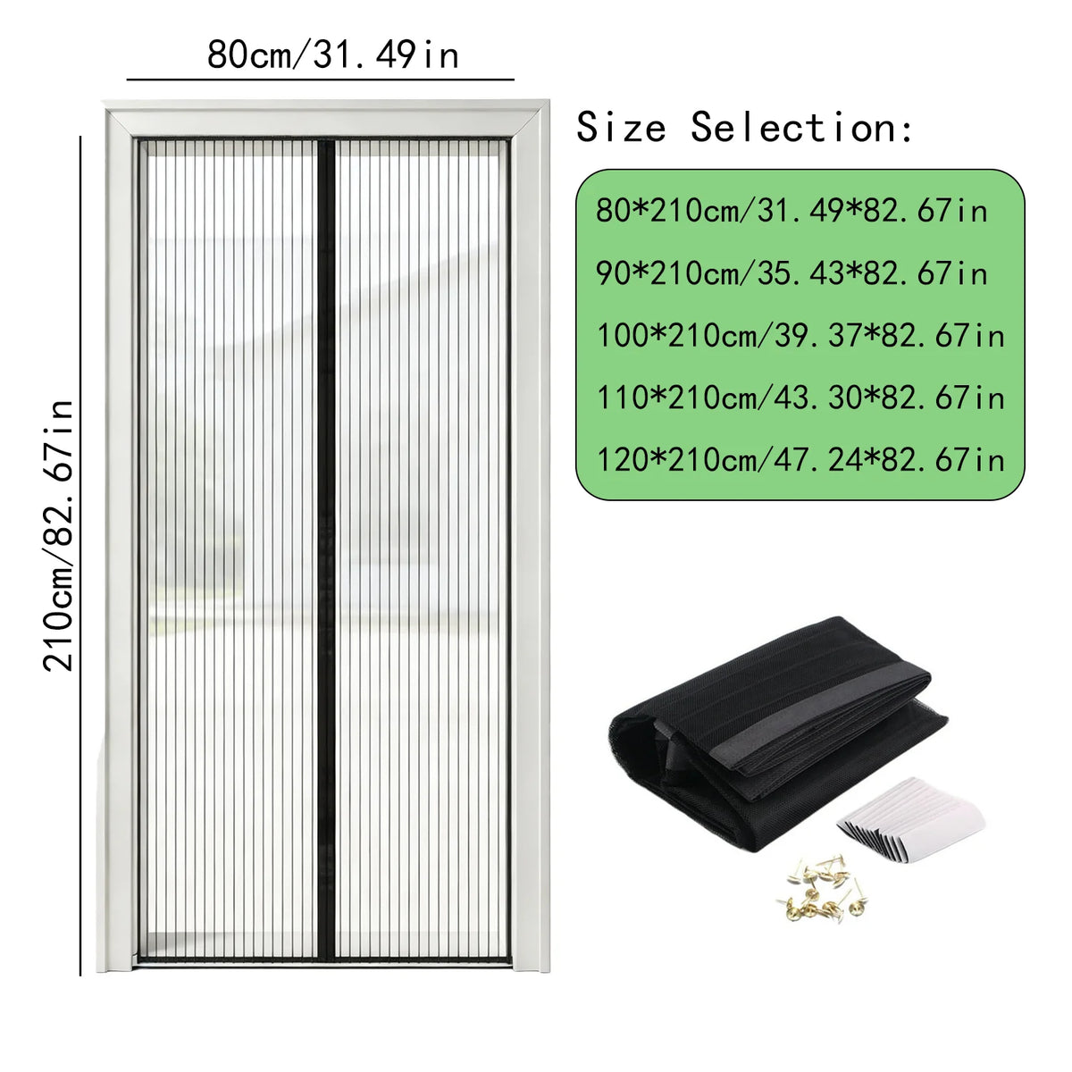 rideau porte adhésif noir blanc rayures moderne anti moustiques 80*210cm 90*210cm 100*210cm 110*210cm 120*210cm
