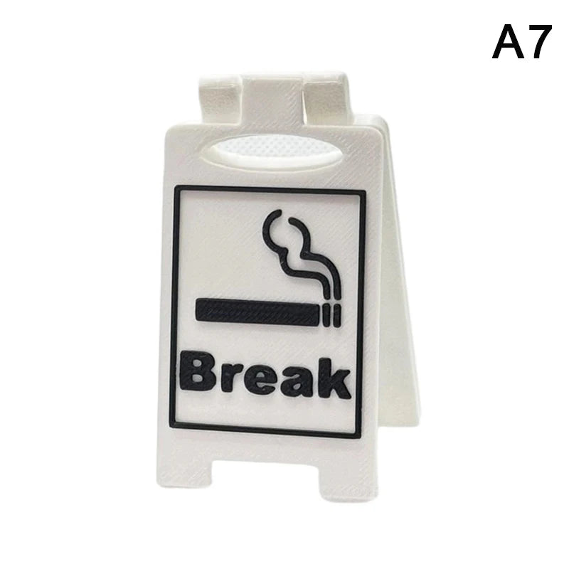 plaque signalisation humour clips texte imprimé travailler moderne blanc rouge