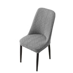 housse chaise gris rose motif géométrique moderne adhésif élastique polyester coton