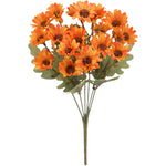 bouquet fleurs artificielles camomille marguerites soie plastique feuilles vertes naturel decoration maison mariage