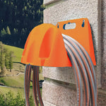 organisateur tuyau d'arrosage enrouleur réglable mur noir orange moderne utilitaire maison adultes