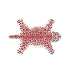 tapis imprimé léopard moderne rose blanc bleu noir cuisine salle bain antidérapant imperméable