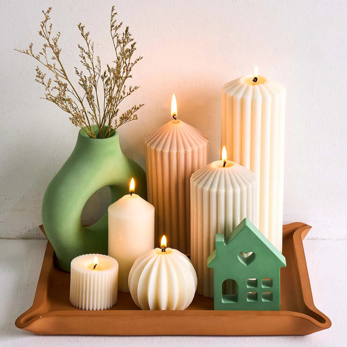 moule silicone plat plateau rangement angle diy bijoux deco intérieure bougie vase fleur maisonnette