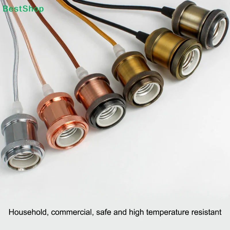 Kit suspension luminaire céramique rétro industriel E27