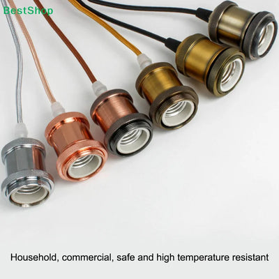 Kit suspension luminaire céramique rétro industriel E27