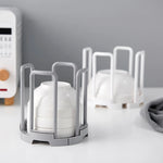 organisateur vaisselle assiettes bols gris blanc moderne rétractable rangement cuisine égouttoir tasses