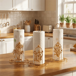 porte serviettes papier moderne élégant doré motifs floraux réutilisable sans bpa