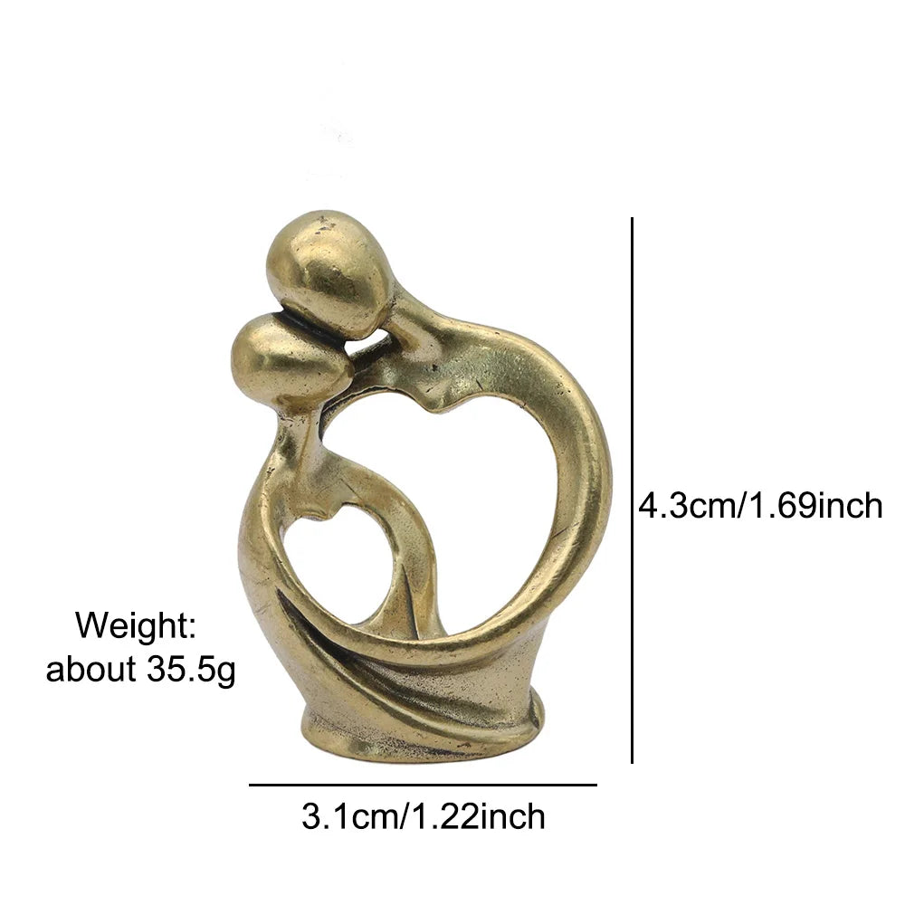 figurines decoratives bronze doré abstrait moderne minimalistes ornement decoration maison