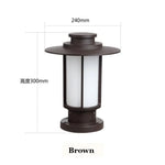 lampe sol marron foncé classique ip65 led base e27 matériau aluminium oeilletextérieur autonomeparquetintérieur