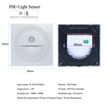 lumière murale led capteur pir moderne interrupteur noir blanc doré fixations vis
