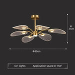 chandelier moderne suspension or blanc abat jour translucides ampoules led 10 lumièresversible