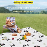 tapis pique nique jetable imperméable blanc noir vert panda bambou moderne cartoon 160 220cm