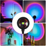 projecteur led noir atmosphère arc ciel rotation multi angles usb moderne chambre salon